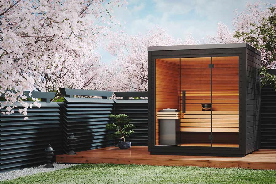 Sauna Bois Exterieur Balcon Petite Taille Mira