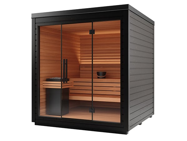 Sauna Design Noir Pin Extérieur Mira